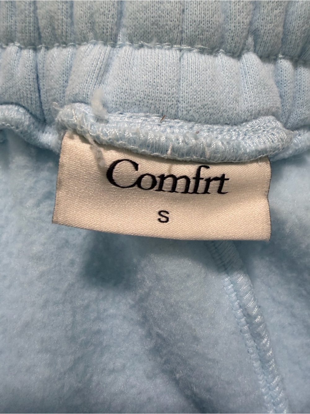 Comfrt jogger sweatpants pastel edit baby blue size small - Picture 4 of 5